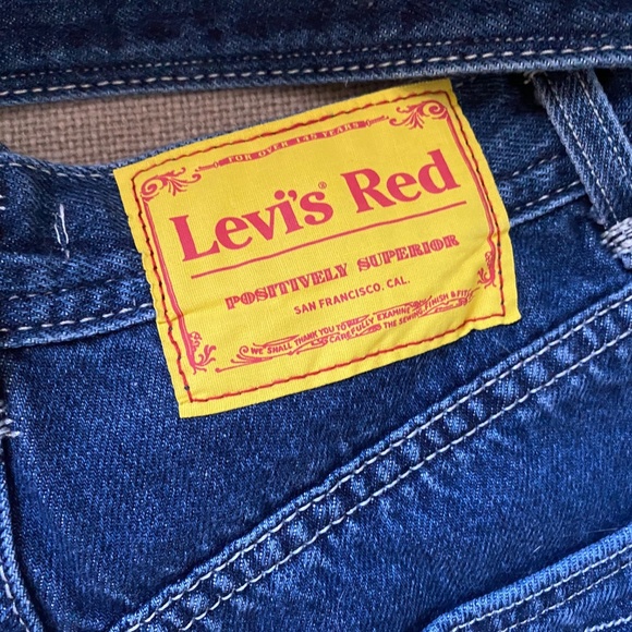 Levi's Red - Premium Denim - Loose Wide Leg Jeans Baggy 25x30 ~NWT - Picture 7 of 12